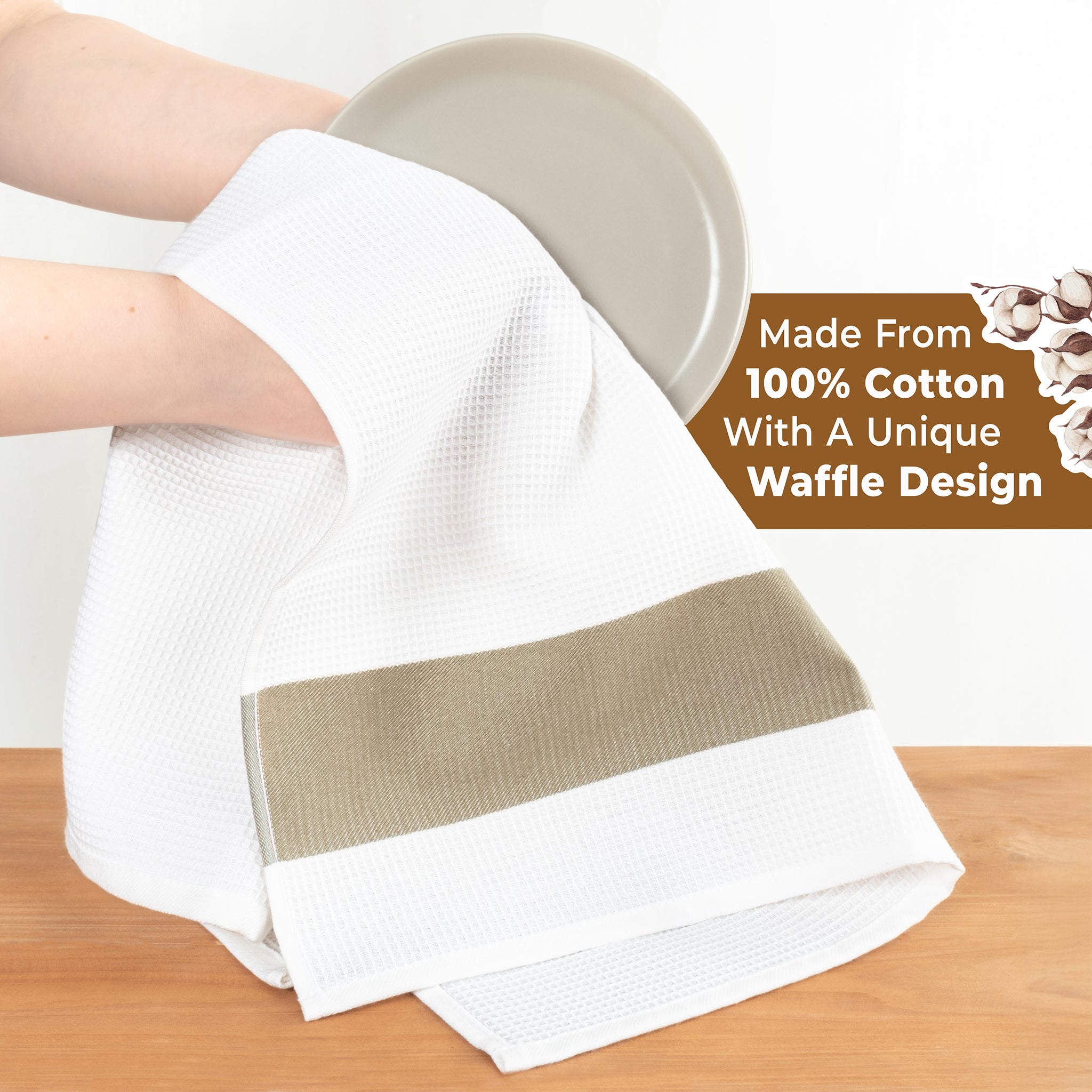 American Soft Linen 4 Packed Dish Towels, 100% Cotton Dish Cloths for Kitchen (BEST PRICEđź’– )