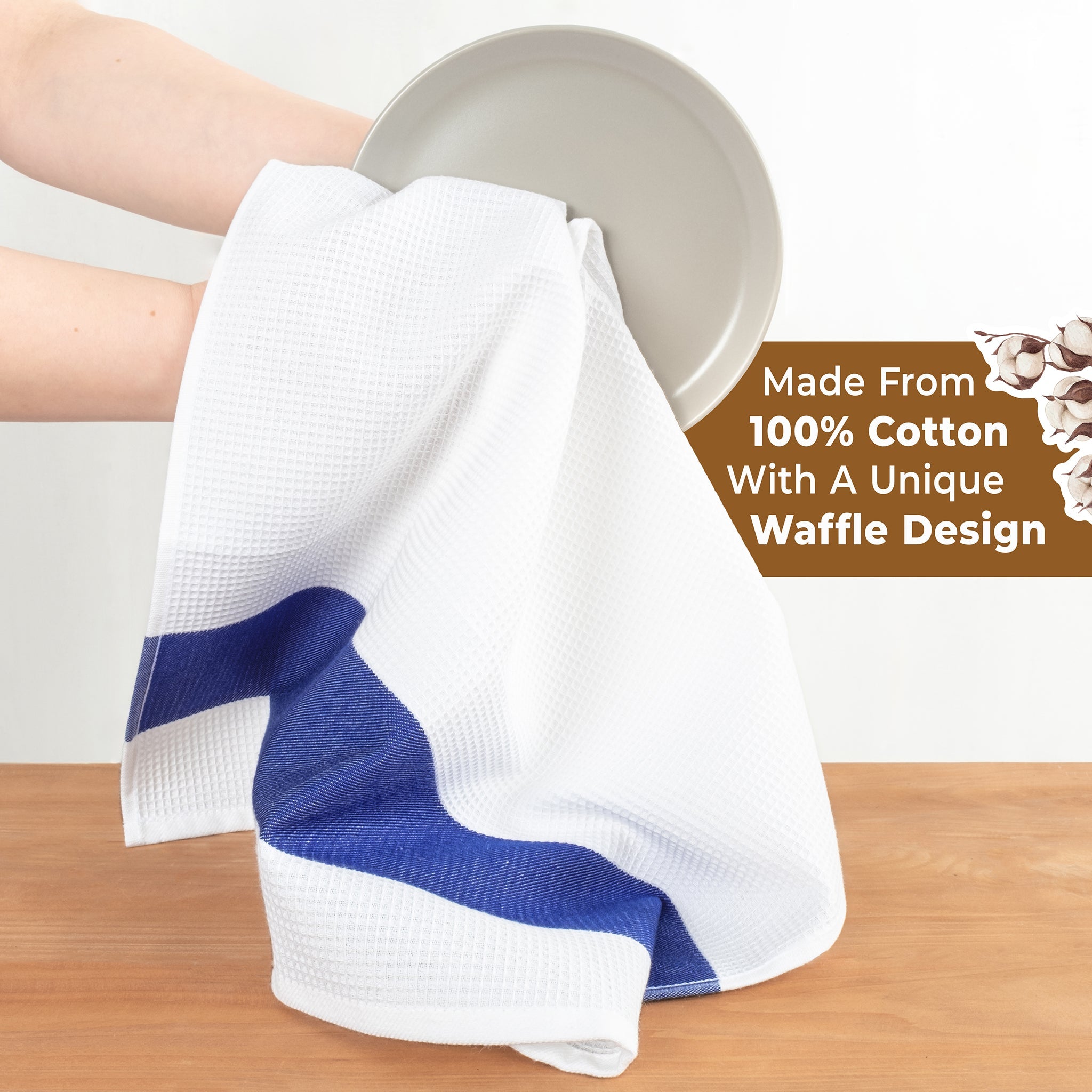 American Soft Linen 4 Packed Dish Towels, 100% Cotton Dish Cloths for Kitchen (BEST PRICEđź’– )
