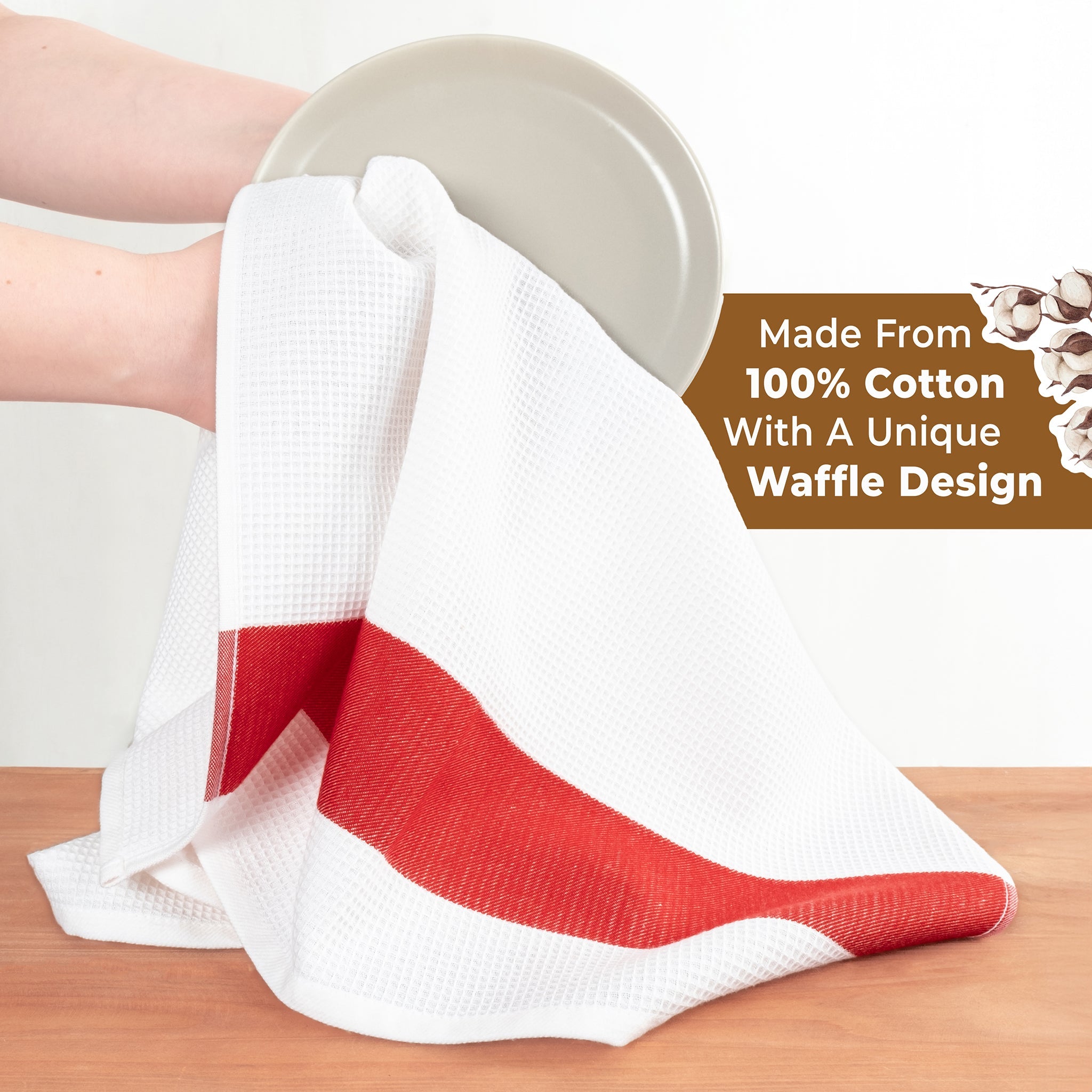 American Soft Linen 4 Packed Dish Towels, 100% Cotton Dish Cloths for Kitchen (BEST PRICEđź’– )