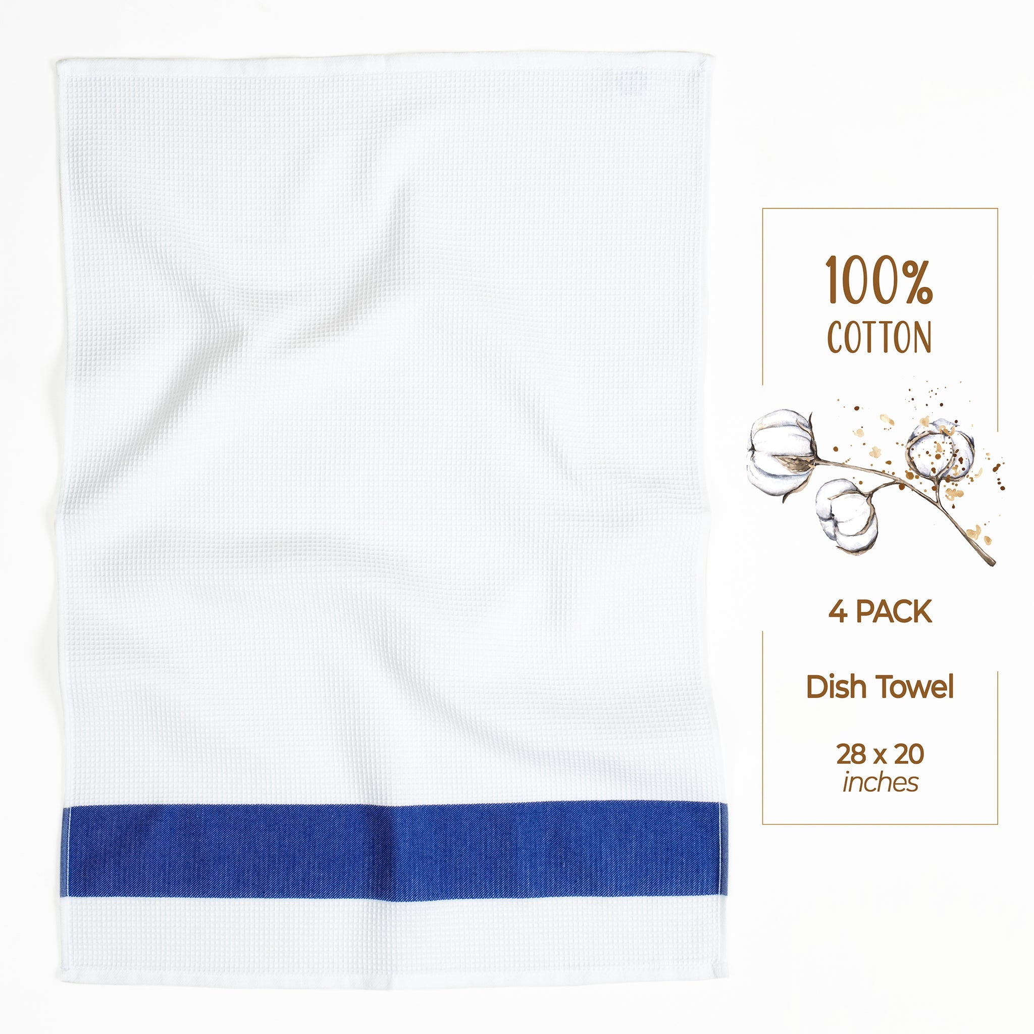 American Soft Linen 4 Packed Dish Towels, 100% Cotton Dish Cloths for Kitchen (BEST PRICEđź’– )