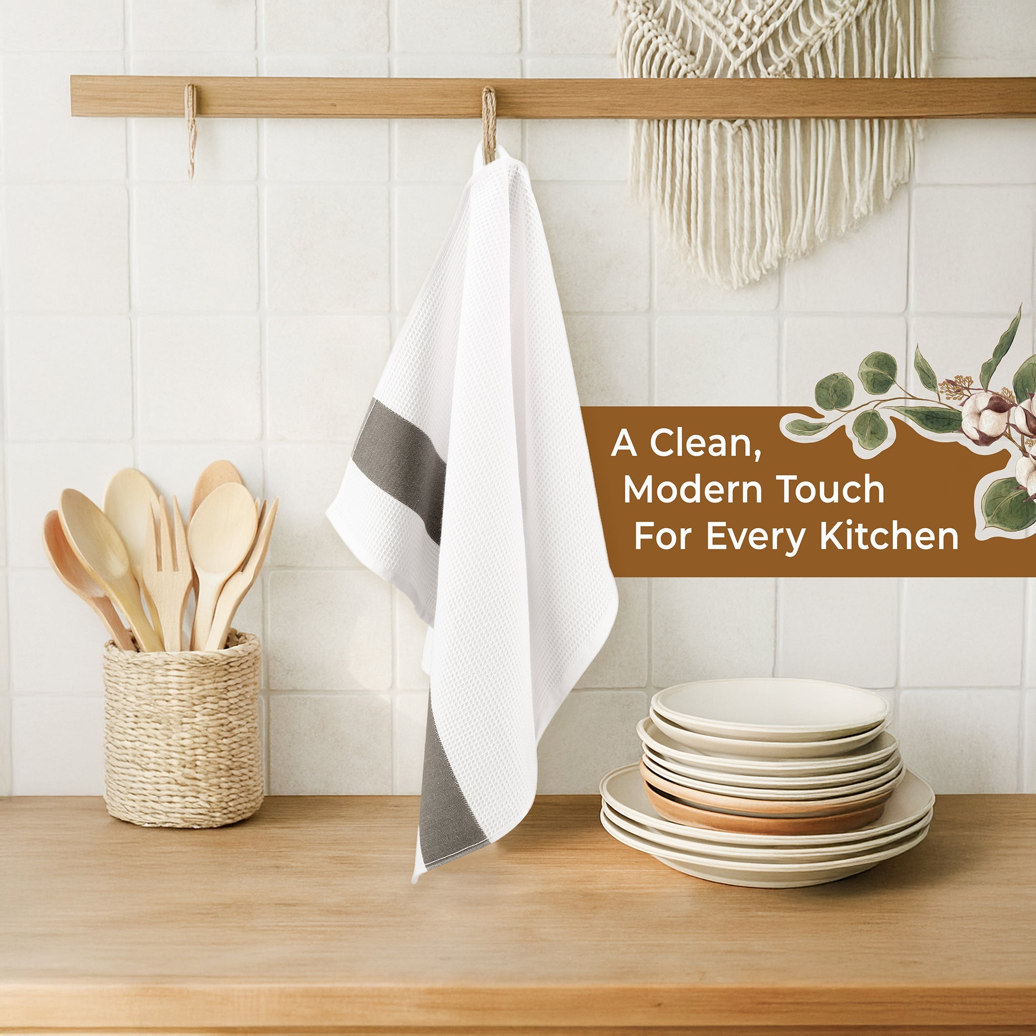 American Soft Linen 4 Packed Dish Towels, 100% Cotton Dish Cloths for Kitchen (BEST PRICEđź’– )