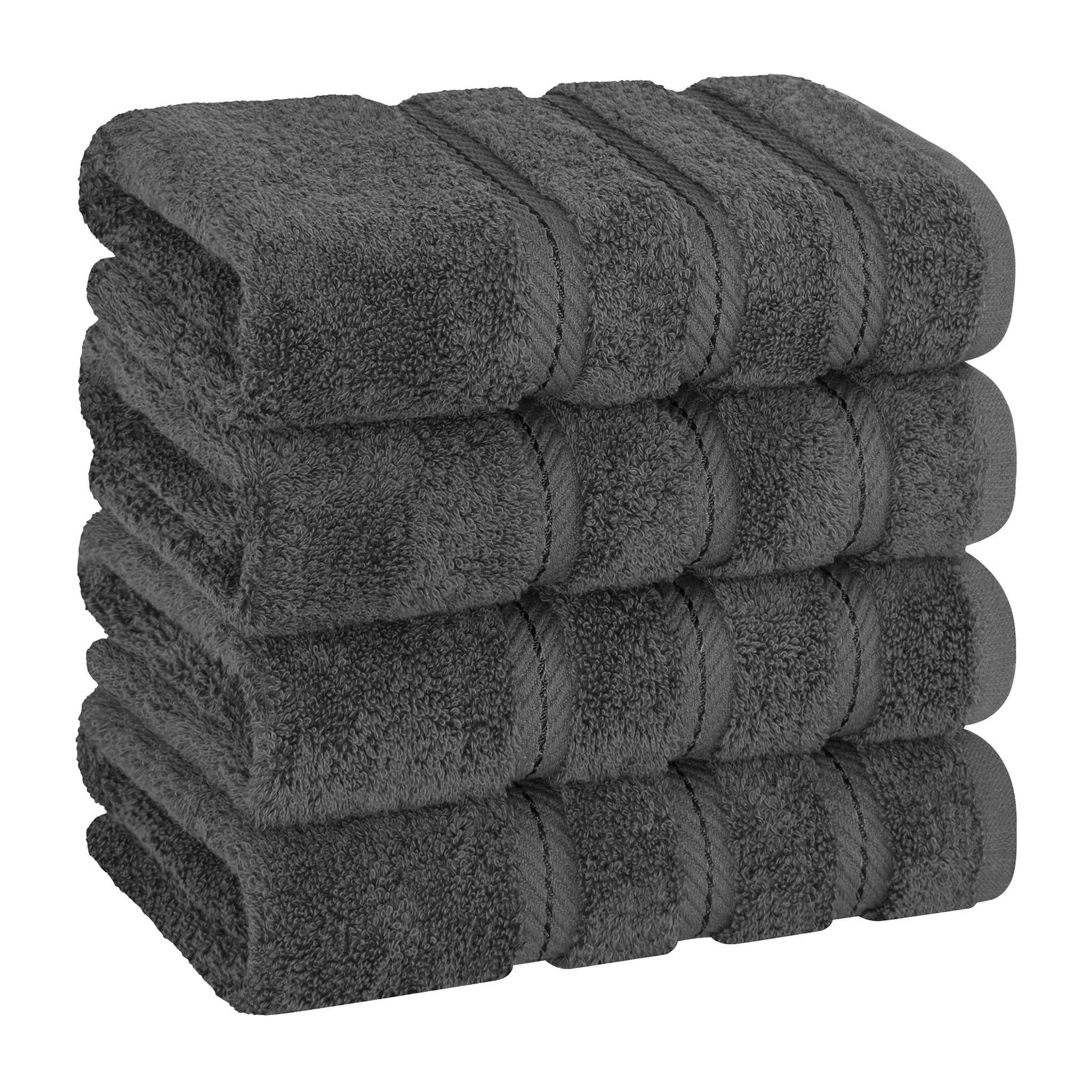 American Soft Linen 100% Cotton Turkish Towels, 4 Pack Hand Towel Set, Super Soft, Absorbent, Quick Dry Premium Towels