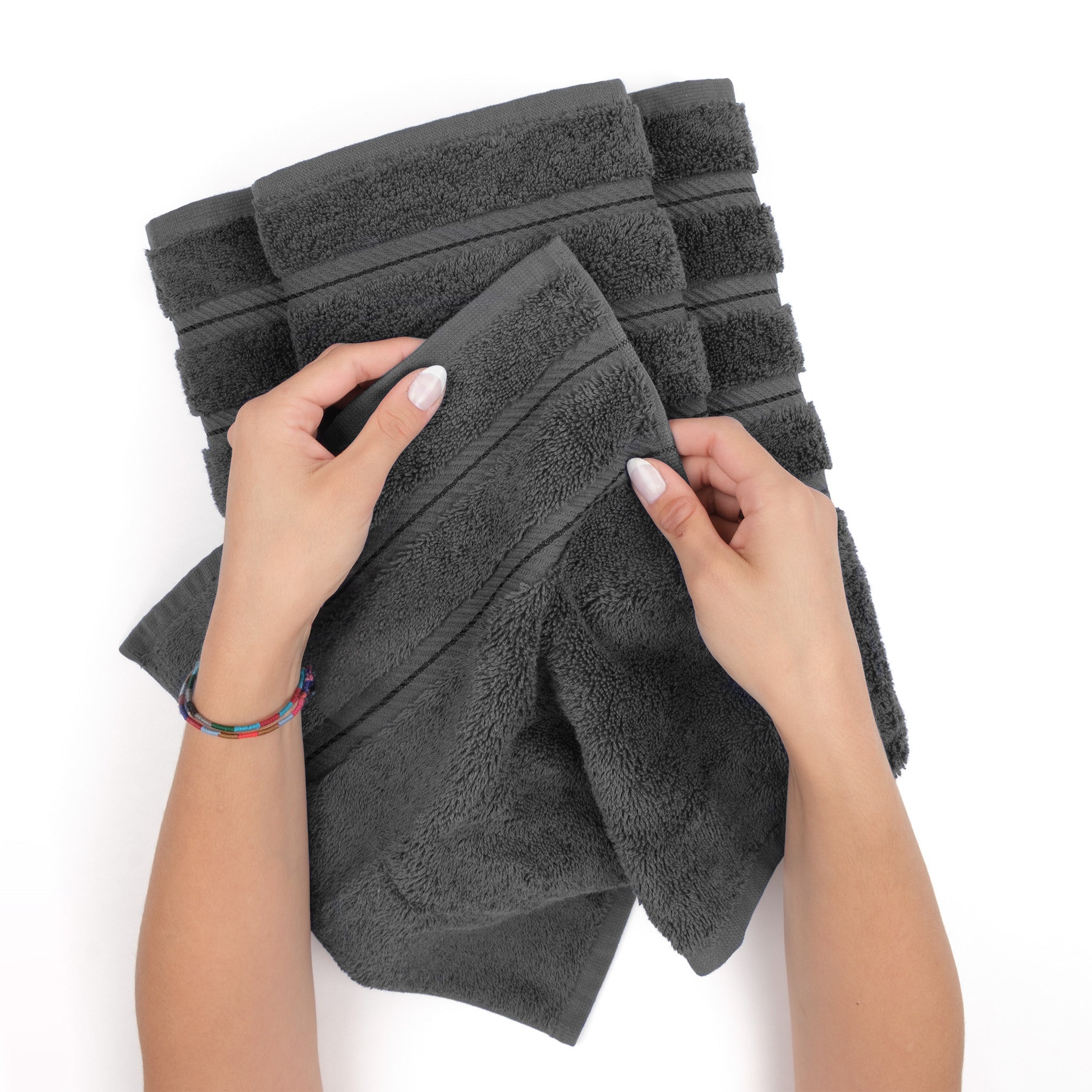 American Soft Linen 100% Cotton Turkish Towels, 4 Pack Hand Towel Set, Super Soft, Absorbent, Quick Dry Premium Towels