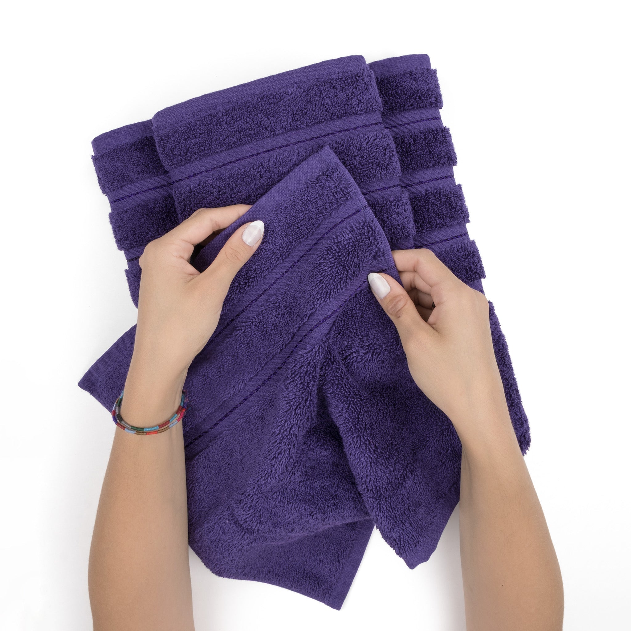 American Soft Linen 100% Cotton Turkish Towels, 4 Pack Hand Towel Set, Super Soft, Absorbent, Quick Dry Premium Towels