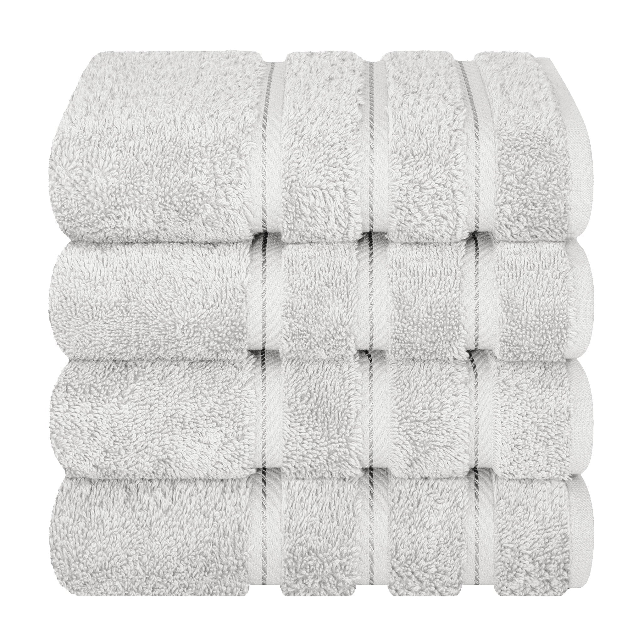 American Soft Linen 100% Cotton Turkish Towels, 4 Pack Hand Towel Set, Super Soft, Absorbent, Quick Dry Premium Towels