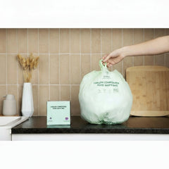 Compostable Kitchen Garbage Bags – 13 Gallon & 3 Gallon Sizes. Durable & Leak Proof