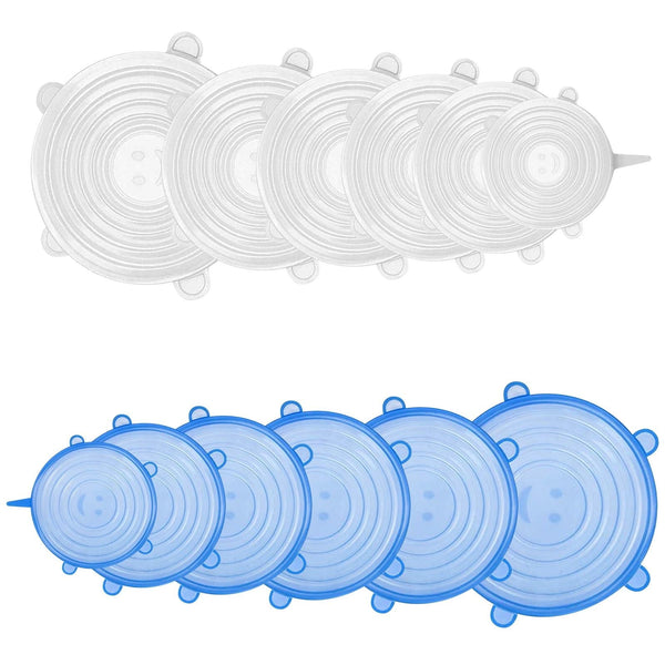 12-Pack Silicone Stretch Lids – Reusable Food Covers