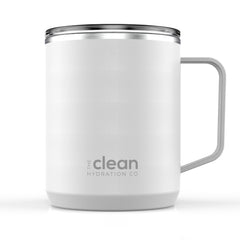 Ceramic Lined Insulated Coffee Mug with Lid - 12oz | Clean Hydration Co.