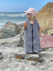Kids Surf Poncho with Zipper - Towel with Hood for Youth / Children / Toddlers