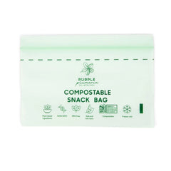 Compostable Resealable Bags. Eco-Friendly & Durable. Snack, Sandwich, Quart & Gallon Sizes