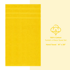 American Soft Linen 100%  Cotton Turkish Towels, 4 Pack Hand Towel Set, Super Soft, Absorbent, Quick Dry Premium Towels