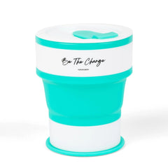 Portable Silicone Cup, Collapsible & Sustainable. Perfect for Travel. Teal, Navy or Mauve