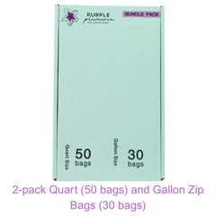 Compostable Resealable Bags. Eco-Friendly & Durable. Snack, Sandwich, Quart & Gallon Sizes