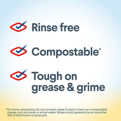 Clorox Compostable All-Purpose Cleaning Wipes – Simply Lemon (75 Count)