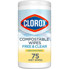 Clorox Compostable All-Purpose Cleaning Wipes – Simply Lemon (75 Count)