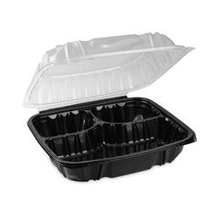 Pactiv EarthChoice 3-Compartment Hinged Lid Container – 34 oz