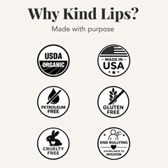 Kind Lips Organic Lip Balm Variety Box | 4 Flavor Sampler | Made in USA