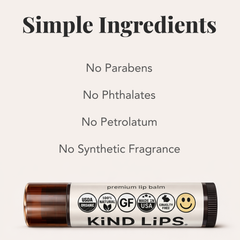 Kind Lips Organic Lip Balm Variety 5 Pack | Multiple Flavors | Made in USA
