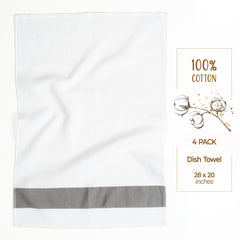 American Soft Linen 4 Packed Dish Towels, 100% Cotton Dish Cloths for Kitchen (BEST PRICE💖 )