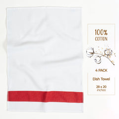 American Soft Linen 4 Packed Dish Towels, 100% Cotton Dish Cloths for Kitchen (BEST PRICE💖 )