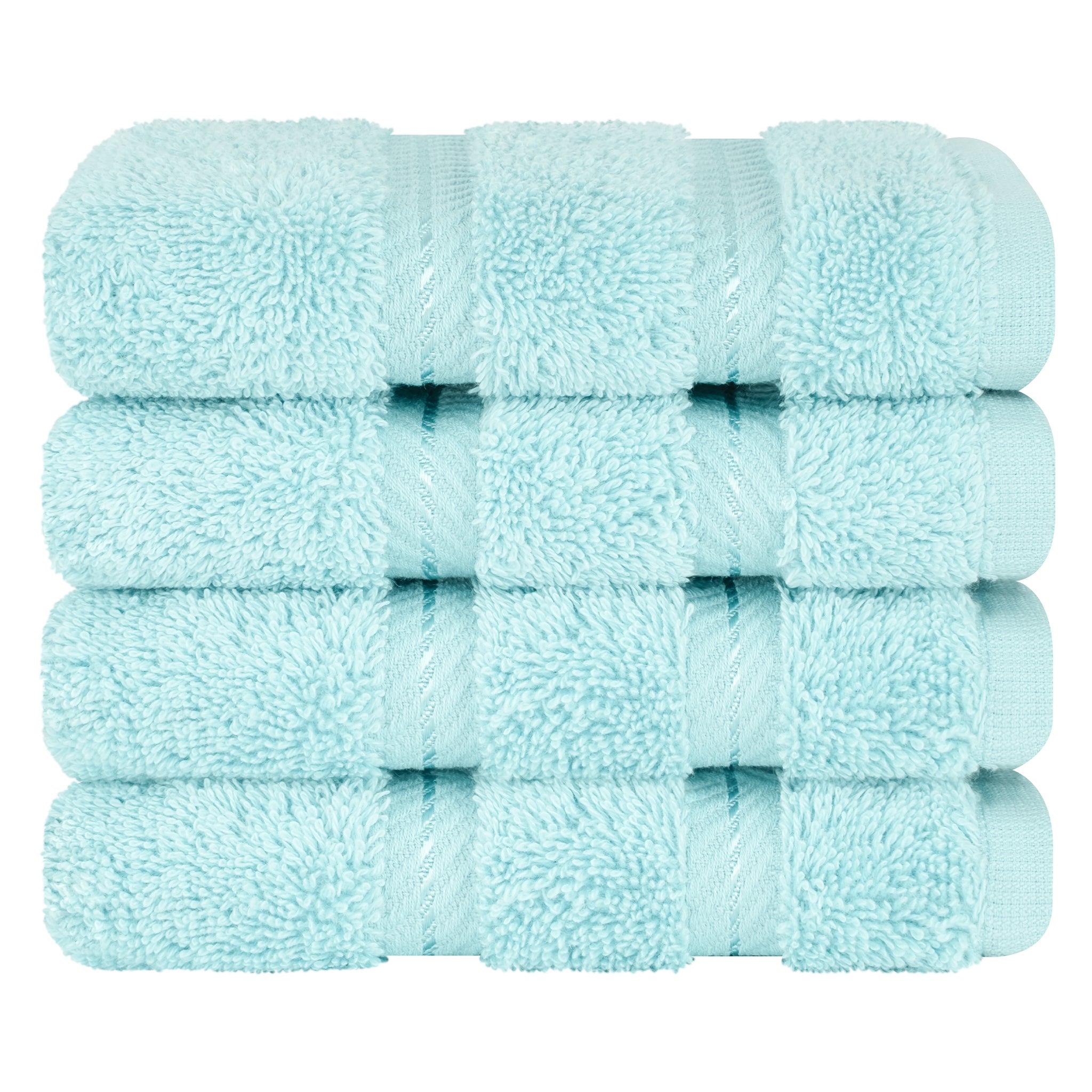 4 Piece 100% Cotton Softness, Elegance, Comfort Washcloth Turkish Towel Set