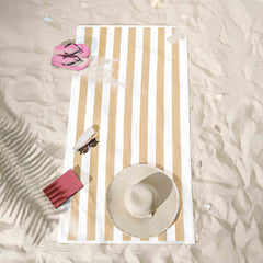 American Soft Linen, Premium Cotton 4 Pack Beach Towels, 30" x 60" Cabana Striped Pool Towels