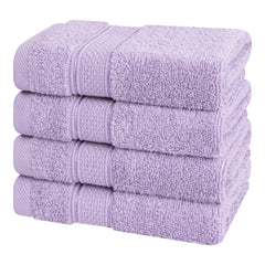 American Soft Linen 100% Cotton, Salem 4 Piece Washcloth Set for Bathroom and Kitchen