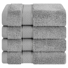 American Soft Linen 100% Cotton, Salem 4 Piece Washcloth Set for Bathroom and Kitchen