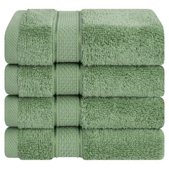 American Soft Linen 100% Cotton, Salem 4 Piece Washcloth Set for Bathroom and Kitchen