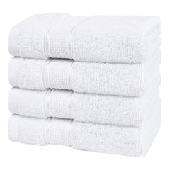American Soft Linen 100% Cotton, Salem 4 Piece Washcloth Set for Bathroom and Kitchen