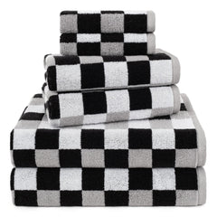 6-Piece Turkish Cotton Towel Set – Luxury Bath Towels Set, Egyptian Cotton Alternative, Soft & Quick Dry