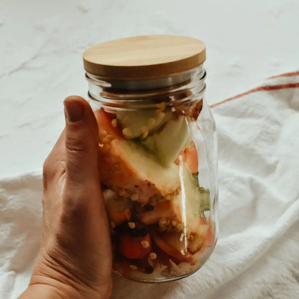 Bamboo Jar Lids – Plastic-Free Storage for Mason Jars | Regular & Wide Mouth