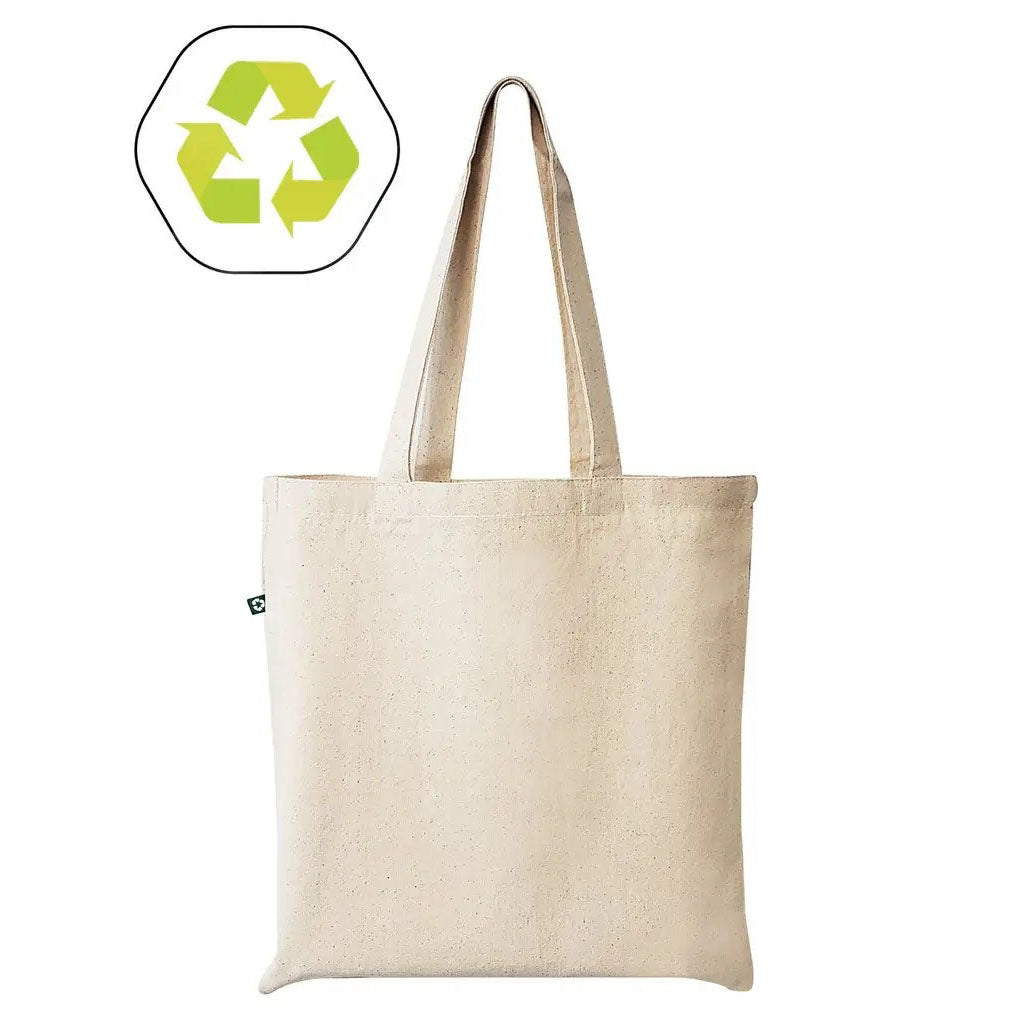 Recycled Canvas Tote Bag – Natural | Reusable Eco-Friendly Shopping & Everyday Tote