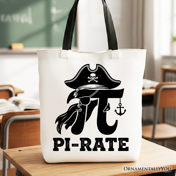 Pi 3.14 Pirate Tote Bag, Funny Math Pun Pi Day Gift Shopper