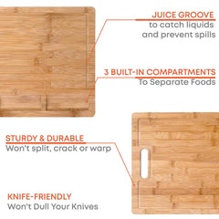 Extra Large Bamboo Cutting Board – 17x12.5 in