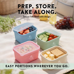 LIVINVIBE Silicone Freezer Tray Set with Lids – 4 Pack 250ml Portion Containers, Flexible Food Storage Trays for Soup, Sauce, Smoothies & Meal Prep