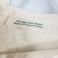 Recycled Canvas Tote Bag – Natural | Reusable Eco-Friendly Shopping & Everyday Tote
