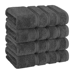 American Soft Linen 100%  Cotton Turkish Towels, 4 Pack Hand Towel Set, Super Soft, Absorbent, Quick Dry Premium Towels