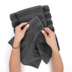 American Soft Linen 100%  Cotton Turkish Towels, 4 Pack Hand Towel Set, Super Soft, Absorbent, Quick Dry Premium Towels
