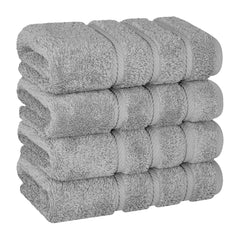 American Soft Linen 100%  Cotton Turkish Towels, 4 Pack Hand Towel Set, Super Soft, Absorbent, Quick Dry Premium Towels