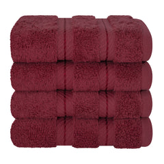 4 Piece 100% Cotton Softness, Elegance, Comfort Washcloth Turkish Towel Set