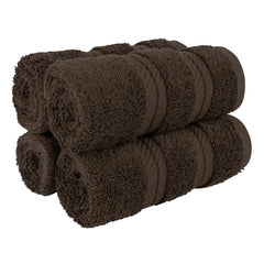 4 Piece 100% Cotton Softness, Elegance, Comfort Washcloth Turkish Towel Set