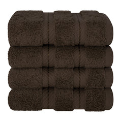 4 Piece 100% Cotton Softness, Elegance, Comfort Washcloth Turkish Towel Set