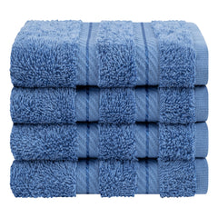 4 Piece 100% Cotton Softness, Elegance, Comfort Washcloth Turkish Towel Set