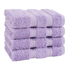 4 Piece 100% Cotton Softness, Elegance, Comfort Washcloth Turkish Towel Set