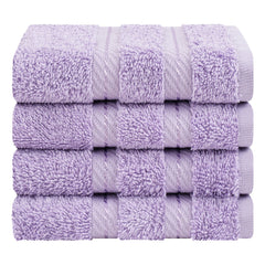 4 Piece 100% Cotton Softness, Elegance, Comfort Washcloth Turkish Towel Set