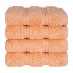 4 Piece 100% Cotton Softness, Elegance, Comfort Washcloth Turkish Towel Set
