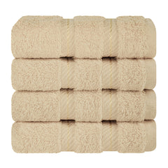 4 Piece 100% Cotton Softness, Elegance, Comfort Washcloth Turkish Towel Set