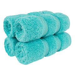 4 Piece 100% Cotton Softness, Elegance, Comfort Washcloth Turkish Towel Set