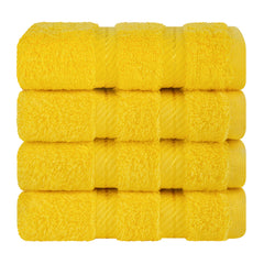 4 Piece 100% Cotton Softness, Elegance, Comfort Washcloth Turkish Towel Set